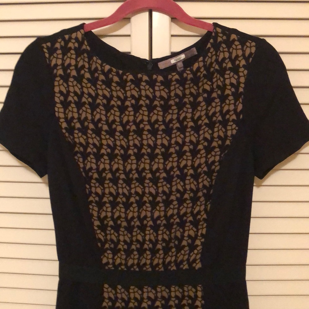 Halston Heritage dress with lace front panel